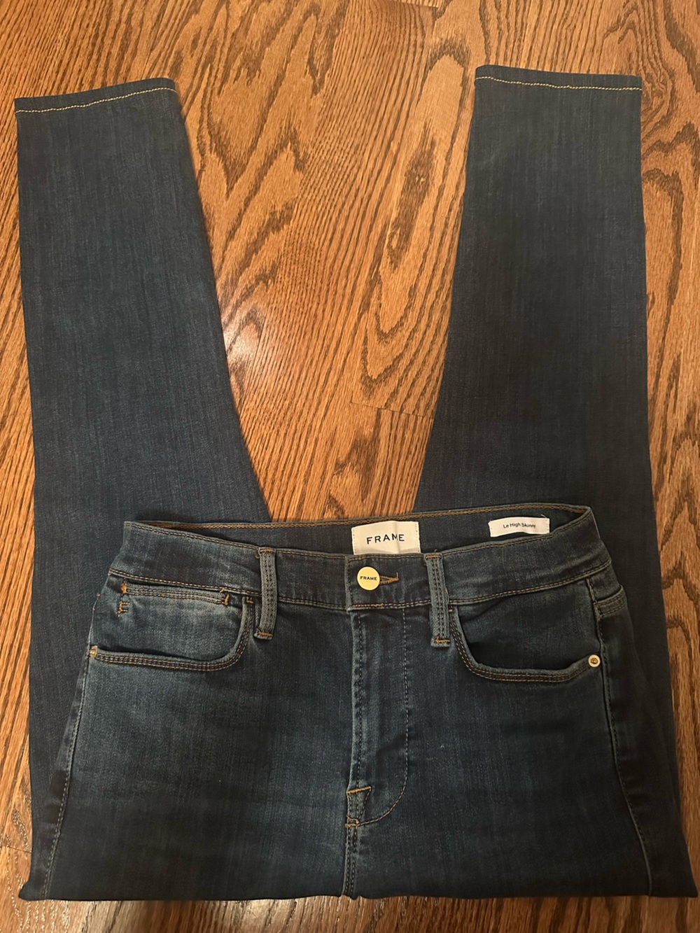 FRAME Le High Skinny Dark Wash Skinny Jeans, Sz 27
